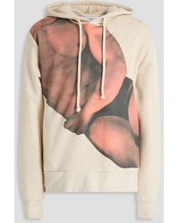 JW Anderson - Hoodie aus frottee aus einer baumwollmischung mit print - Lyst