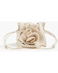 Magda Butrym - Magda Micro Floral-Appliquéd Leather Bucket Bag - Lyst