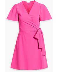 RED Valentino - Crepe Mini Wrap Dress - Lyst