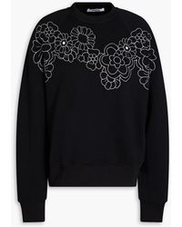 Vivetta - Embroidered French Cotton-blend Terry Sweatshirt - Lyst