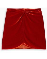 Reformation - Harri minirock aus samt mit twist-detail - Lyst