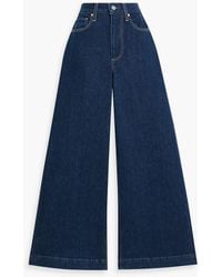 PAIGE - Harper Ankle High-Rise Wide-Leg Jeans - Lyst
