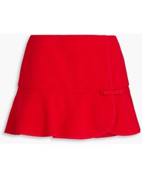 RED Valentino - Fluted Crepe Mini Skirt - Lyst