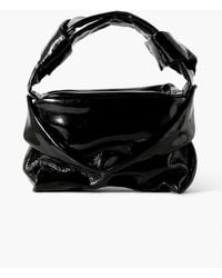 STAUD - Kiss Gathered Patent-leather Shoulder Bag - Lyst