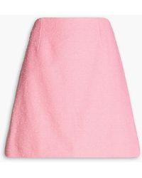Carolina Herrera - Cotton-blend Bouclé-tweed Mini Skirt - Lyst