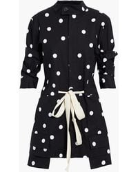 Monse - Playsuit aus stretch-baumwolle mit polka-dots und gürtel - Lyst