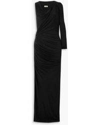 GAUGE81 - Myrtia maxikleid aus stretch-jersey mit raffungen und asymmetrischer schulterpartie - Lyst