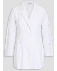 Charo Ruiz - Kora Broderie Anglaise Cotton-Blend Blazer - Lyst