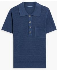 Frescobol Carioca - Clemente Slim-fit Pointelle-knit Cotton Polo Shirt - Lyst