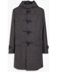 dunhill - Houndstooth Wool Coat - Lyst