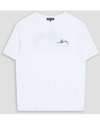 Frescobol Carioca - Dinis Printed Linen And Cotton-blend Jersey T-shirt - Lyst