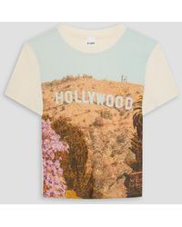 RE/DONE - T-shirt aus baumwoll-jersey mit print - Lyst