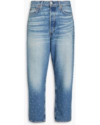 Rag & Bone - Alissa Cropped Crystal-embellished Boyfriend Jeans - Lyst