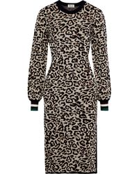 Baum und Pferdgarten Chana Metallic Jacquard-knit Dress Neutral - Black