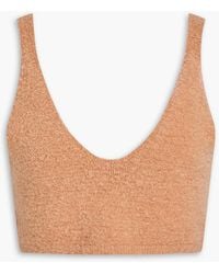 Nanushka - Zosia Bouclé-knit Merino Wool-blend Bra Top - Lyst