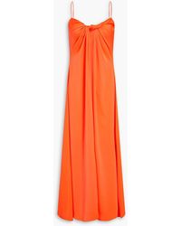 Rosetta Getty - Twisted Satin-crepe Maxi Dress - Lyst