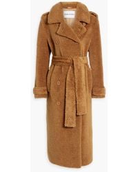 Stand Studio - Towa Double-breasted Faux Shearling Coat - Lyst