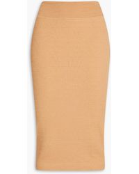 Enza Costa - Ribbed Cotton-blend Skirt - Lyst