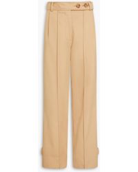 Rejina Pyo - Nakita Pleated Cotton-blend Twill Wide-leg Pants - Lyst