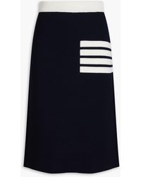 Thom Browne - Striped Intarsia Wool-blend Skirt - Lyst