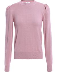 Co. Gathered Wool-blend Jumper Lavender - Pink