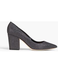 Sergio Rossi - Glittered Faux Leather Pumps - Lyst
