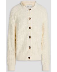 Loulou de Saison - Sean Cable-knit Cotton-blend Cardigan - Lyst