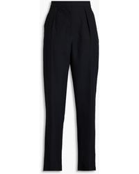 Emporio Armani - Pleated Twill Tapered Pants - Lyst