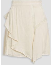 IRO - Bea Draped Satin-jacquard Mini Skirt - Lyst