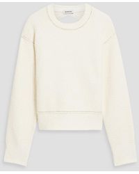 Jonathan Simkhai - Sabina pullover aus bouclé-strick aus einer baumwollmischung mit cut-outs - Lyst