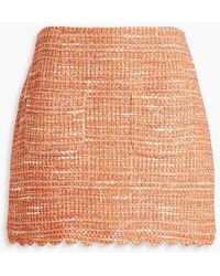 Maje - Cotton-blend Bouclé-tweed Mini Skirt - Lyst