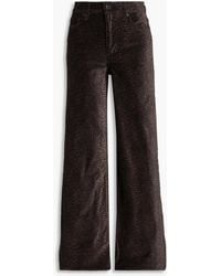 FRAME - Bedruckte hose mit weitem bein aus samt - Lyst