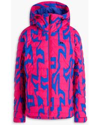 J.Lindeberg - W Thermic Quilted Printed Hooded Down Ski Jacket - Lyst