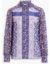 Antik Batik - Ilona Printed Cotton And Silk-blend Voile Shirt - Lyst