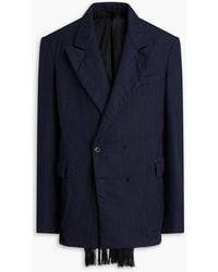 Maison Margiela - Double-breasted Pinstriped Wool-blend Blazer - Lyst
