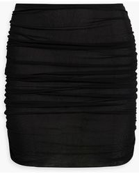 Dolce & Gabbana - Ruched Stretch-mesh Mini Skirt - Lyst