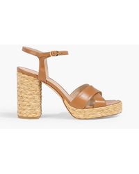 Stuart Weitzman - Dayna Leather Platform Sandals - Lyst