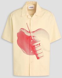 Jil Sander - Printed Cotton And Silk-blend Twill Shirt - Lyst