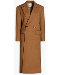 Sandro - Double-breasted Twill Coat - Lyst