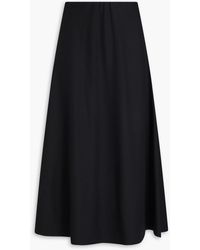Brunello Cucinelli - Wool-Blend Twill Midi Skirt - Lyst