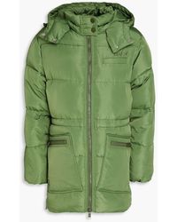 Ganni - Quilted Shell Hooded Jacket - Lyst