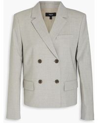 Theory - Double-Breasted Wool-Blend Blazer - Lyst