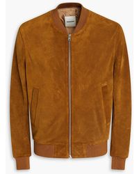 Sandro - Suede Bomber Jacket - Lyst
