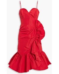 Carolina Herrera - Ruffled Silk-faille Dress - Lyst