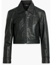 Muubaa - Denver Cropped Leather Jacket - Lyst