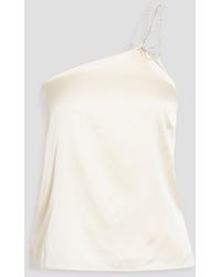 Cami NYC - Dariah One-shoulder Embellished Stretch-silk Satin Camisole - Lyst