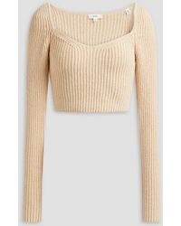 A.L.C. - Olivia Cropped Ribbed Cotton-blend Top - Lyst