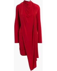 Magda Butrym - Draped Layered Stretch-Jersey Mini Dress - Lyst