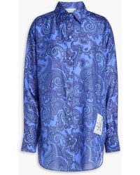 Zimmermann - Oversized Paisley-Print Silk-Satin Shirt - Lyst