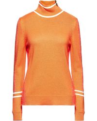 Bogner Xila Striped Wool Turtleneck Jumper - Orange